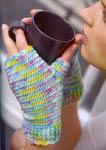 Fingerless Rainbow Mitts